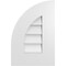 Ekena Millwork Quarter Round Top Left Surface Mount PVC Gable Vent w/ 3-1/2"W x 1"P Standard Frame, 12"W x 18"H GVPQL12X1801SN - alternate 1
